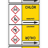 Značení potrubí, chlór